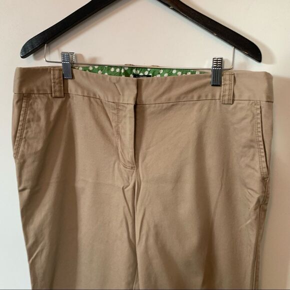 J. Crew Factory Tan “City Fit” Regular Stretch Wide Bootcut Flare Chino Pants - Picture 6 of 7